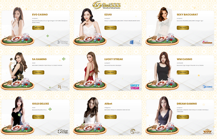 gdbet333 live casino games menu